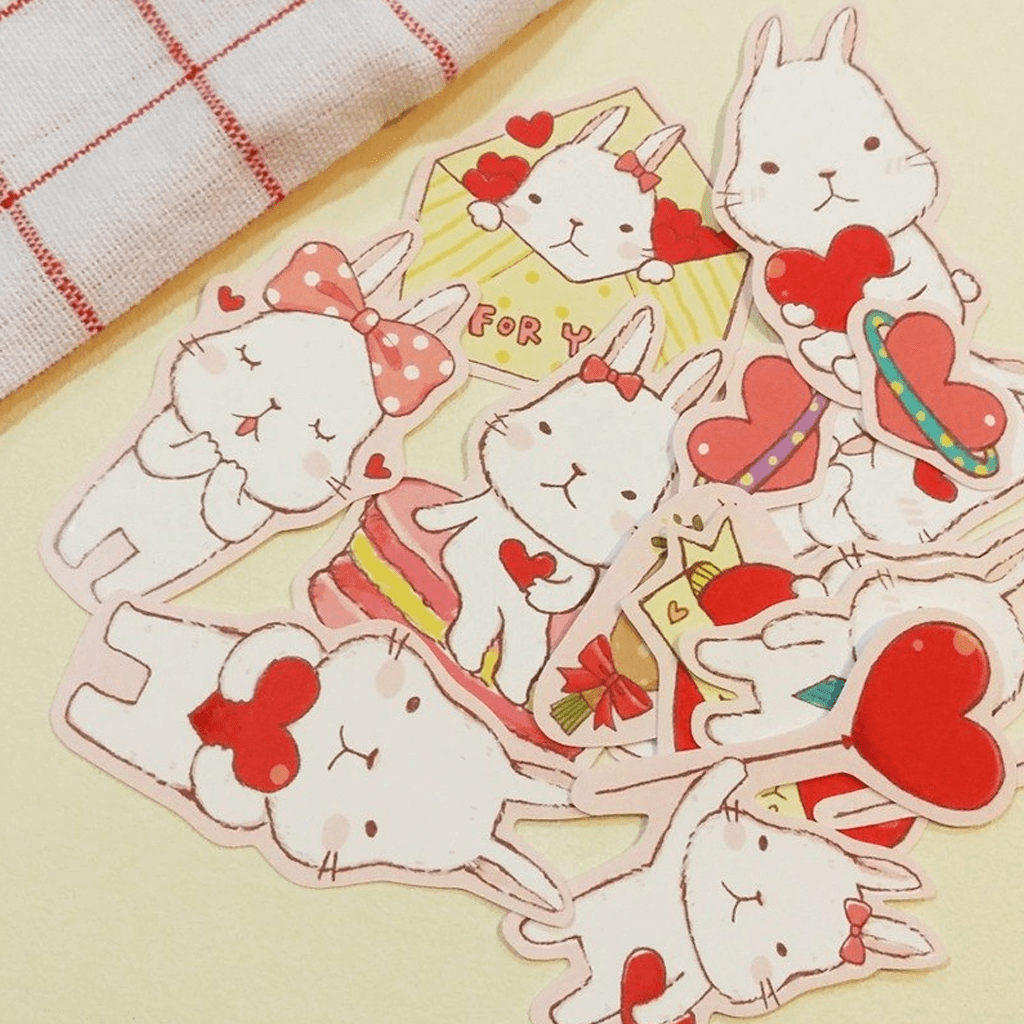 Starlulu Flake Sticker Sweet Love Bunny