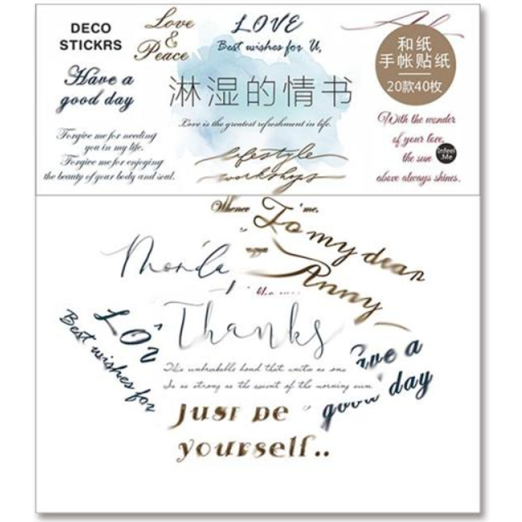 Infeel.me Wet Love Letter Deco Stickers