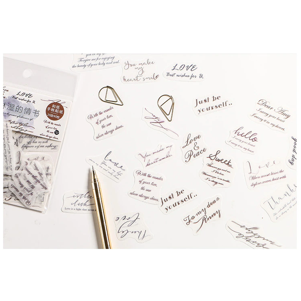 Infeel.me Wet Love Letter Deco Stickers