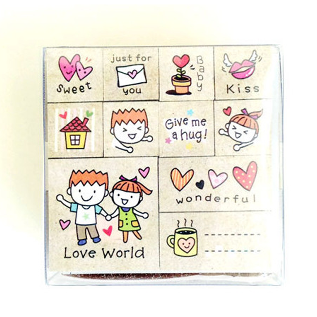 Micia Mini Cute Stamp Set - Love World