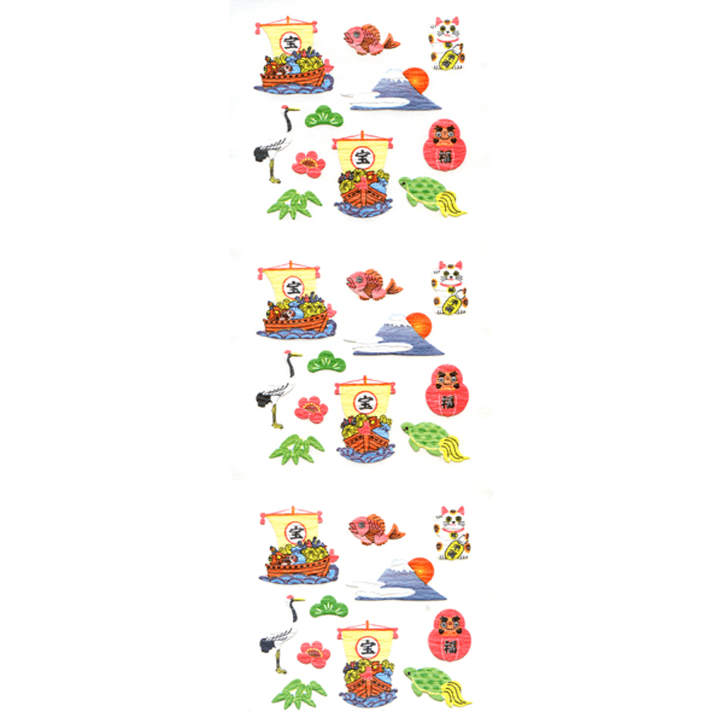 Okuyama Japanese Style Sticker - New Year Lucky Charm