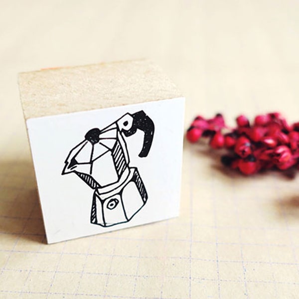 36 Sublo Coffee Rubber Stamp - Espresso Maker