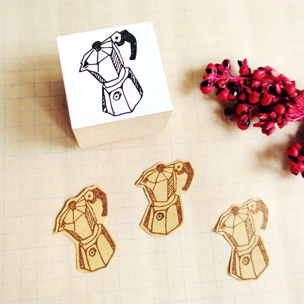 36 Sublo Coffee Rubber Stamp - Espresso Maker