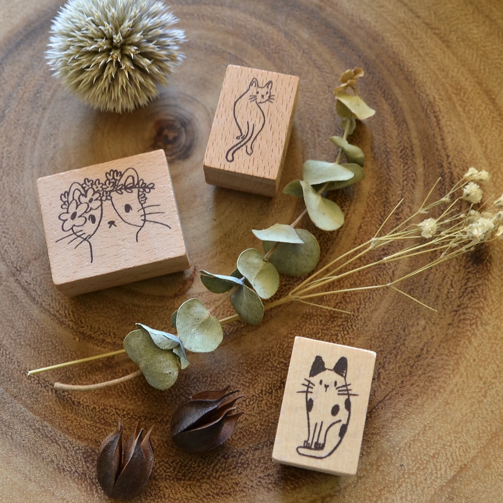 Malis Cat Rubber Stamp Set