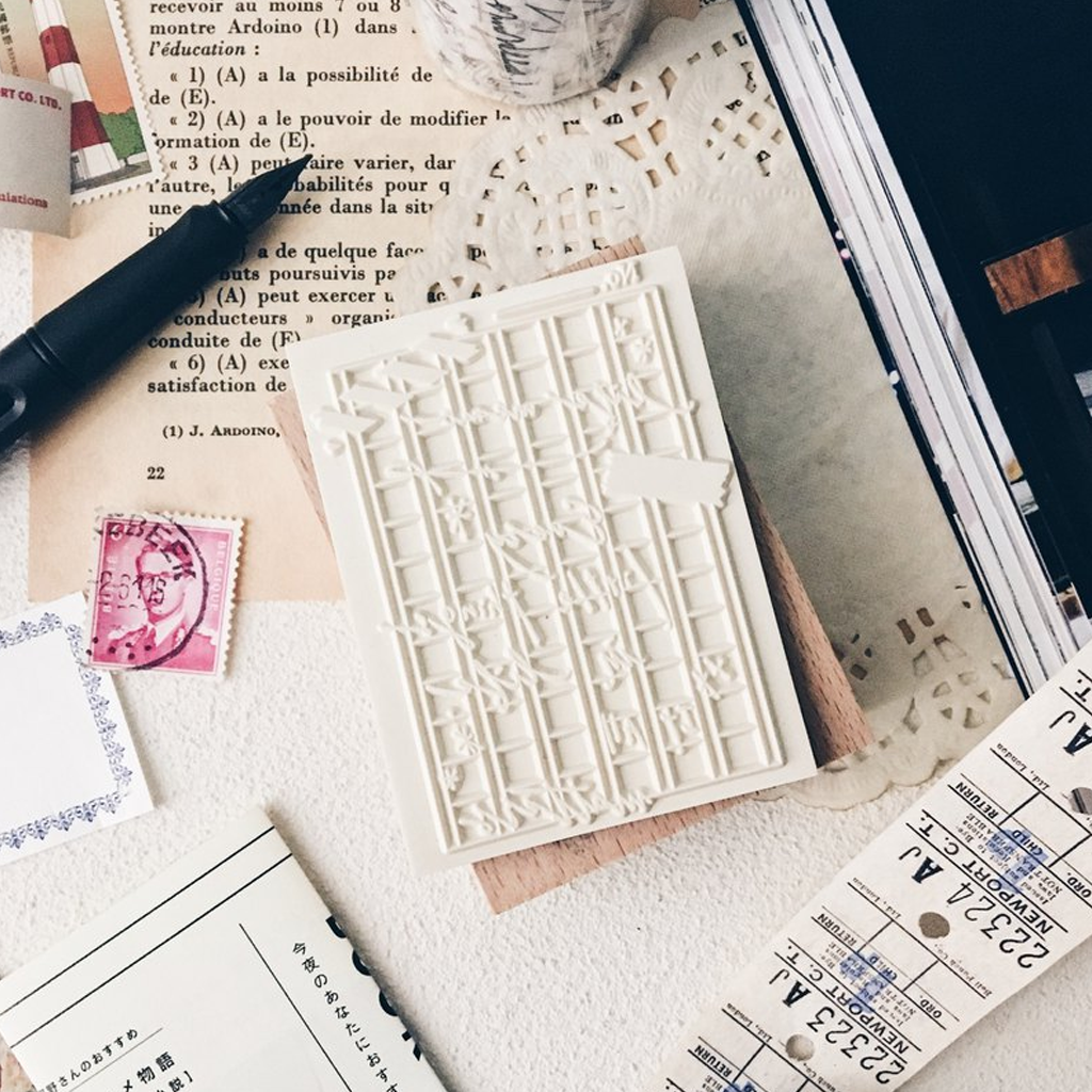 Mr. Eggplants Rubber Stamp - Memo Stamp Manuscript