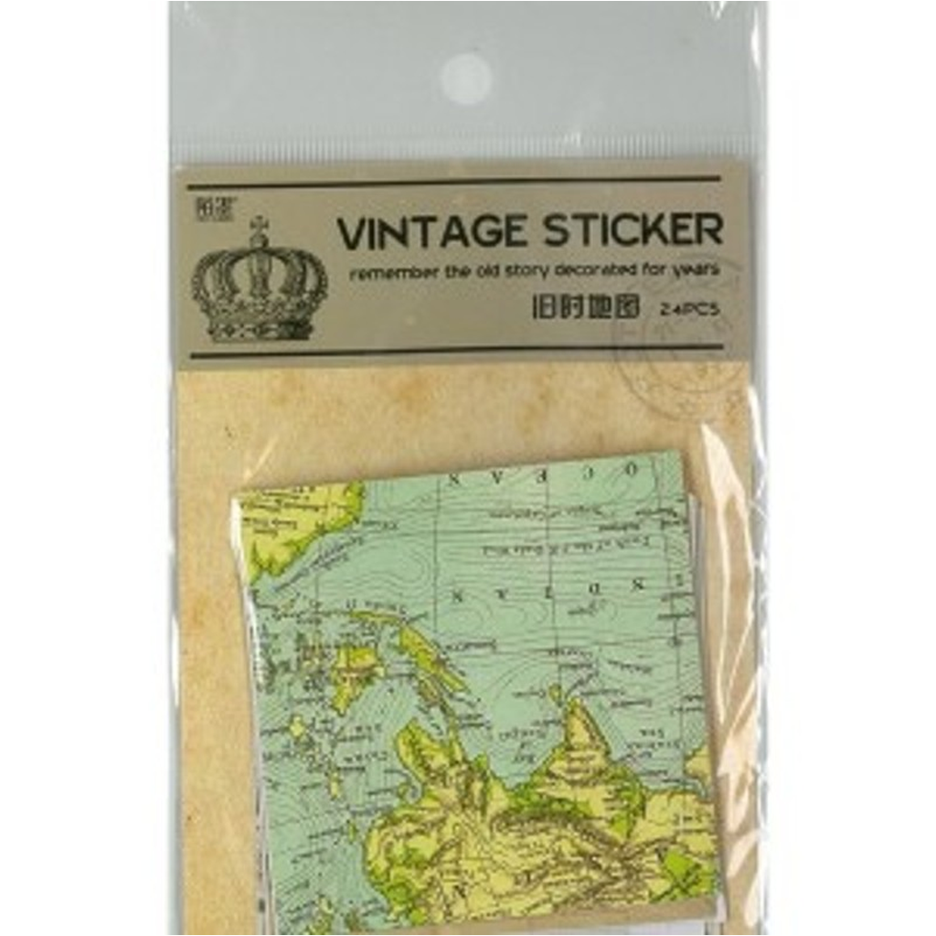 Mo. Card Vintage Sticker Map