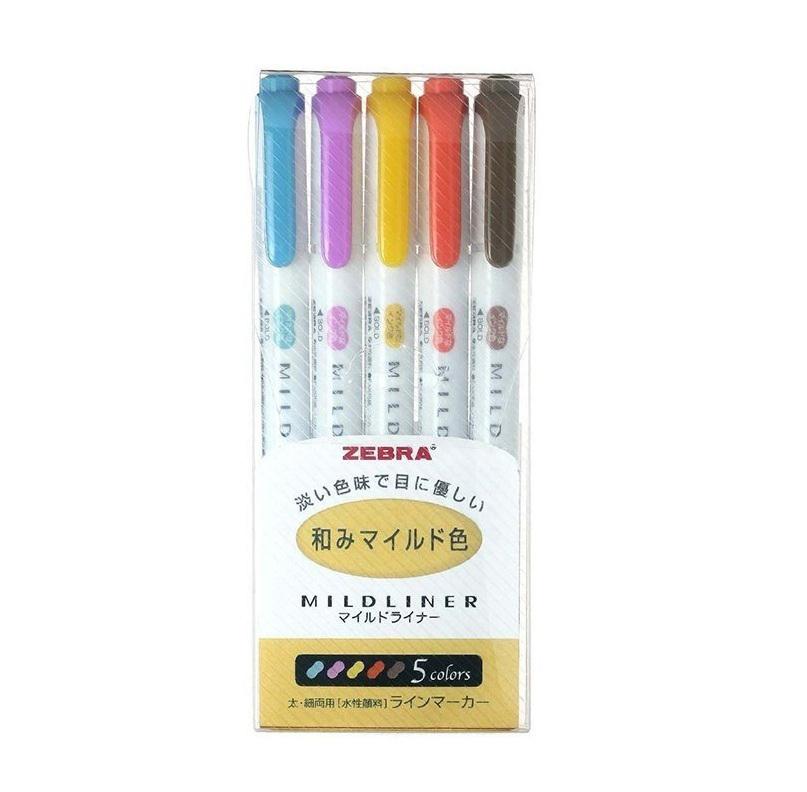 Zebra Mildliner Set 5 Colors