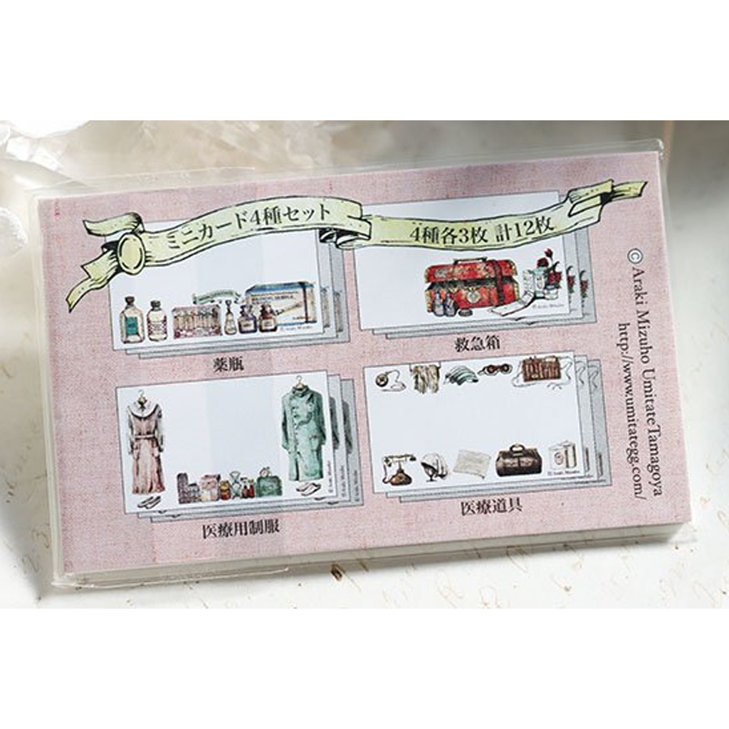 Araki Mizuho Set Of 4 Mini Cards Medical Series