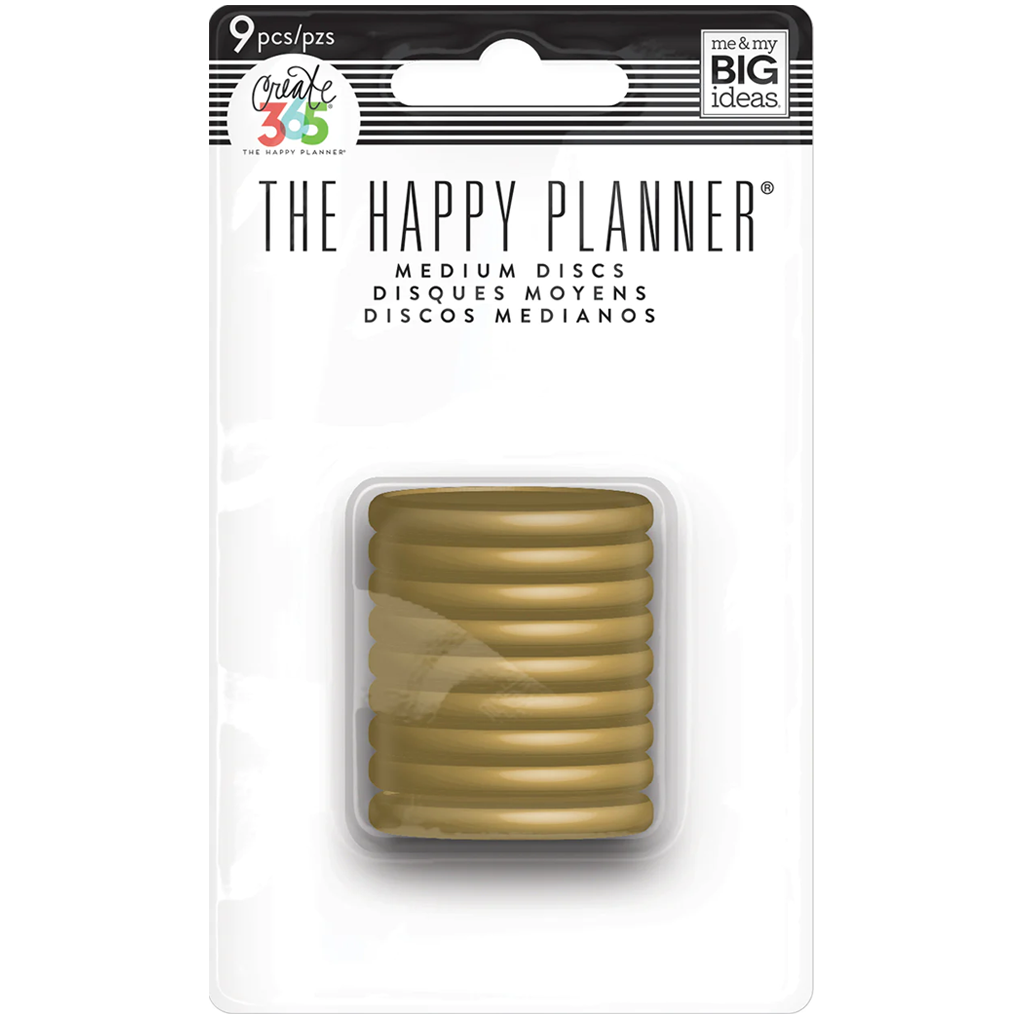 The Happy Planner Medium Discs - Gold