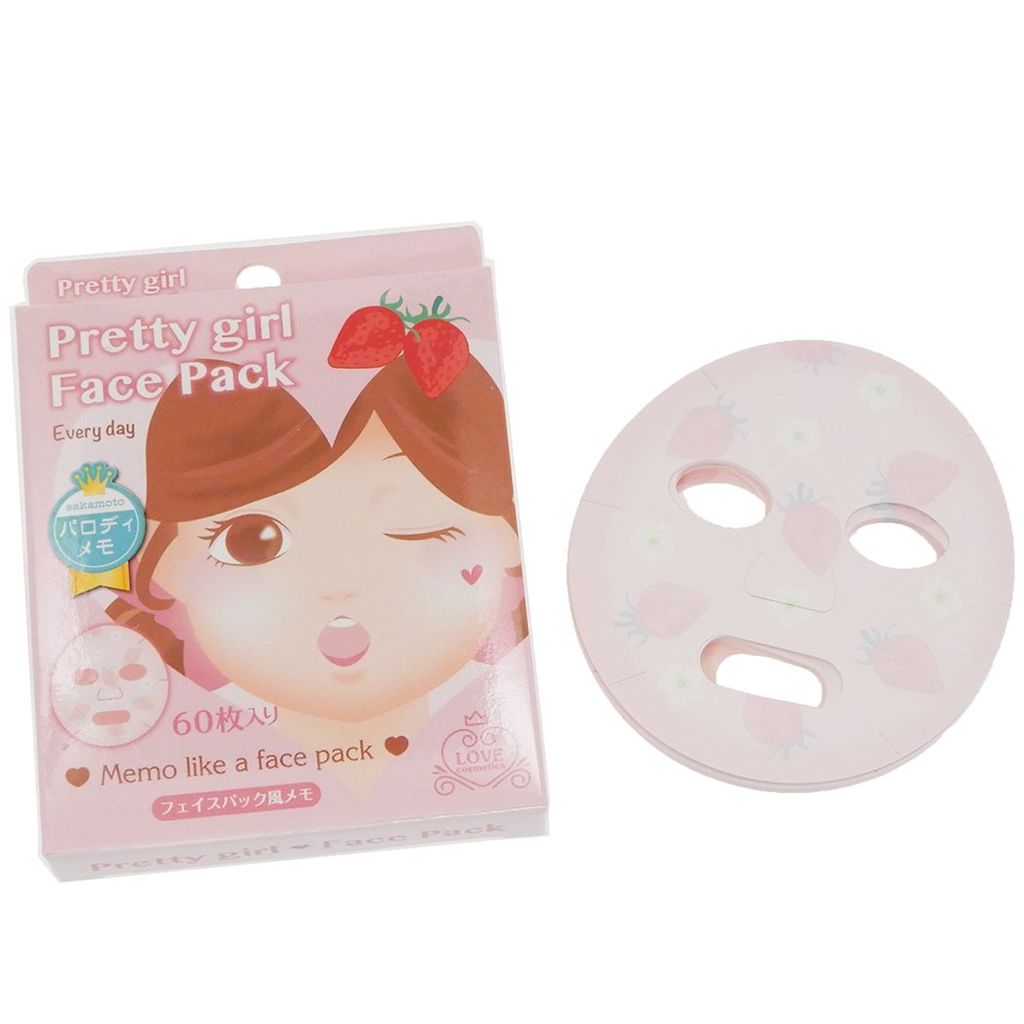 Memo Pad Pretty Girl Face Pack