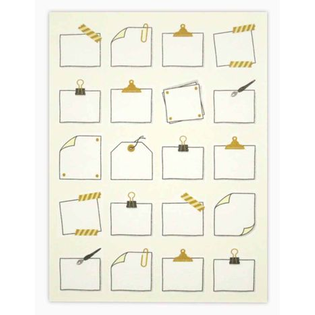 Kyowa Masking Die Cut Sticker Memo Mini