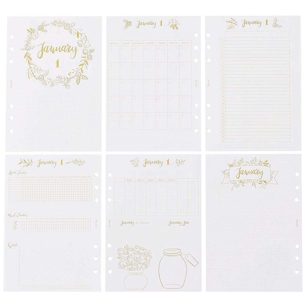 Memorist Personal Organizer Diary Refill A5 Monthly Free