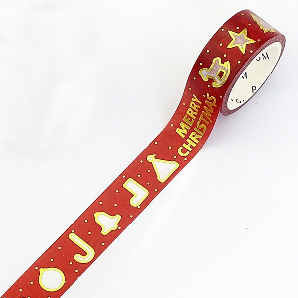 BGM Masking Tape Merry Christmas Ornaments