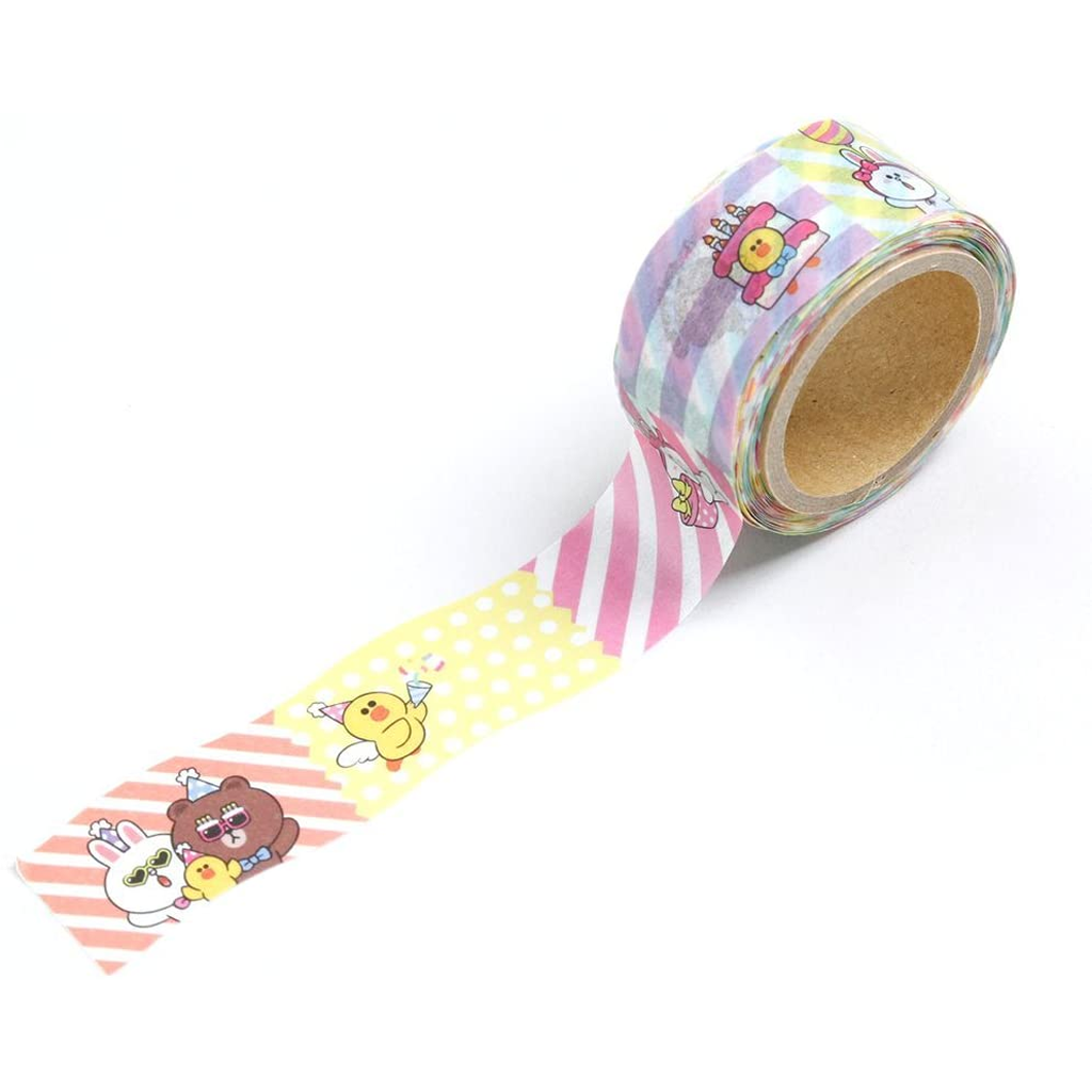 LINE FRIENDS Die-cut Masking Tape Message