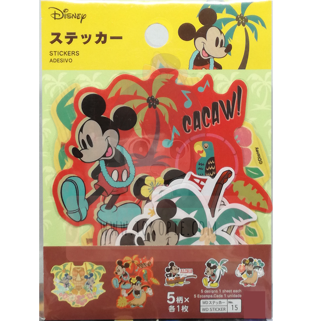 Decorative Sticker Mickey &amp; Minnie Aloha
