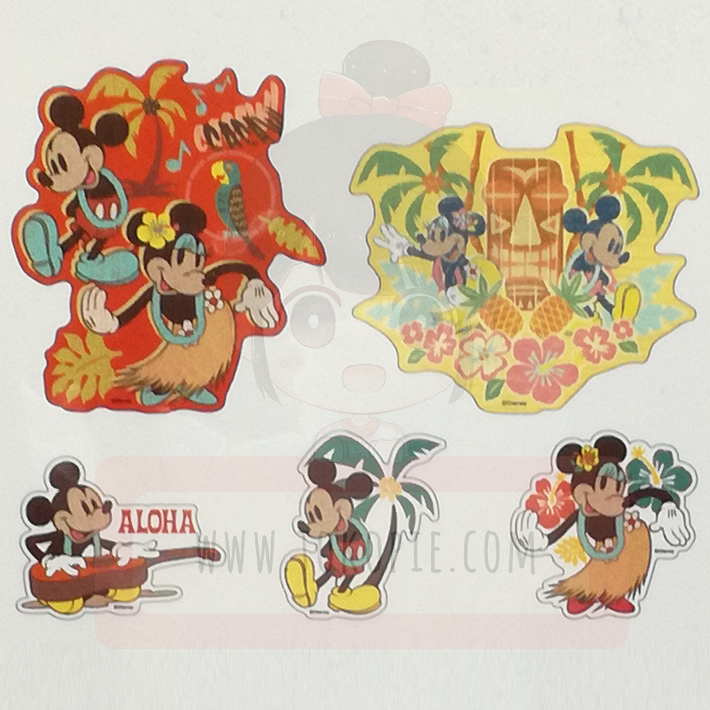 Decorative Sticker Mickey &amp; Minnie Aloha