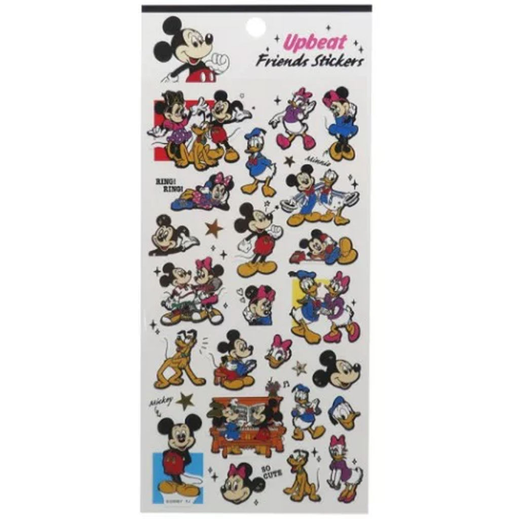 Kamio Japan Disney Mickey Upbeat Friends Stickers