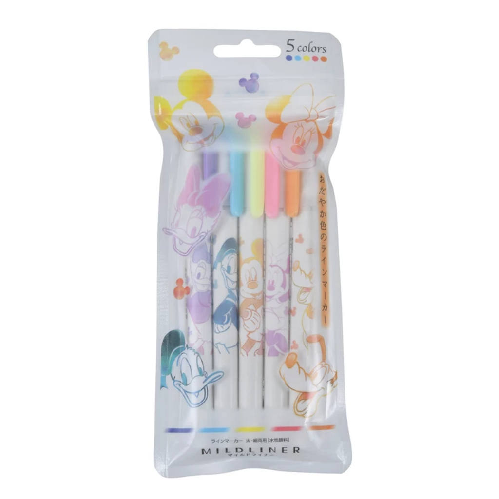 Disney Mickey &amp; Friends Fluorescent Mildliner Stencil Touch