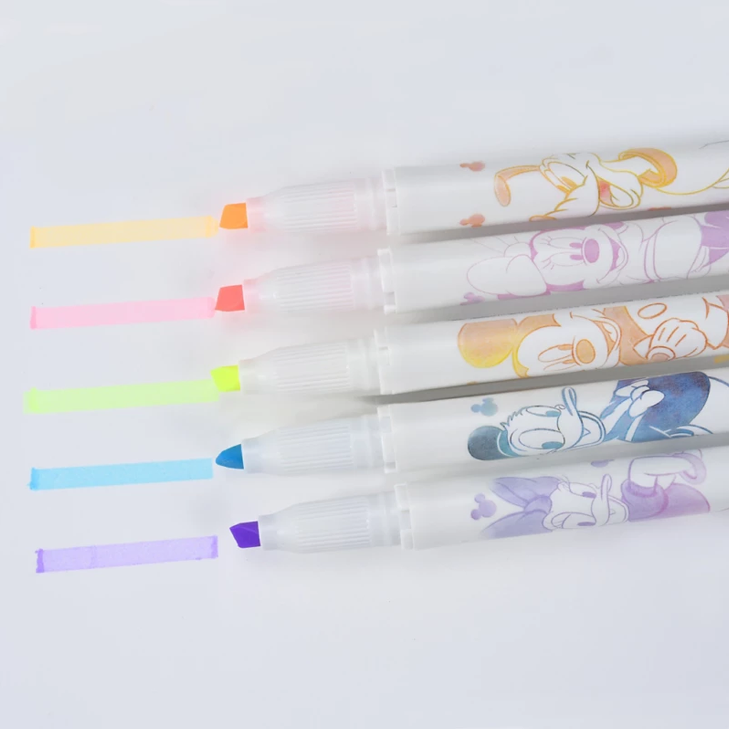 Disney Mickey &amp; Friends Fluorescent Mildliner Stencil Touch