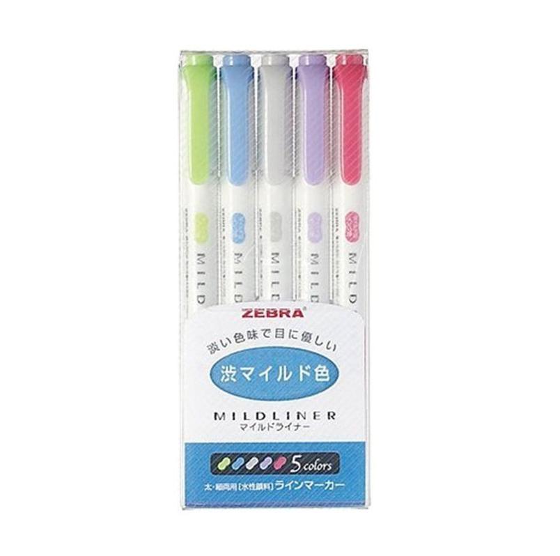 Zebra Mildliner Set 5 Colors