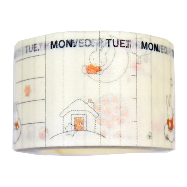 Delfino Masking Tape - Miffy Weekly