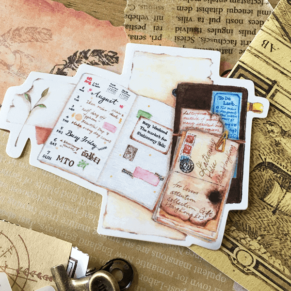 Asako Stickers Vintage Diary