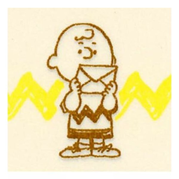 Peanuts Snoopy Mini Letter Set Yellow Jagged