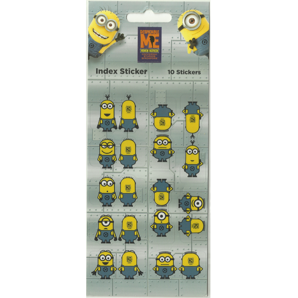 Despicable Me Minion Mayhem Index Sticker