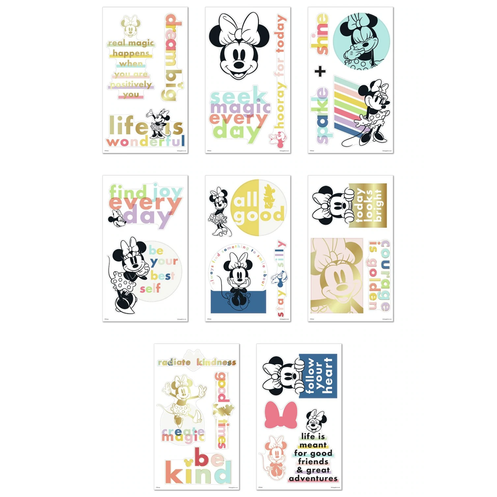 Happy Planner Disney Minnie Mouse Colorblock Large Icons Stickers
