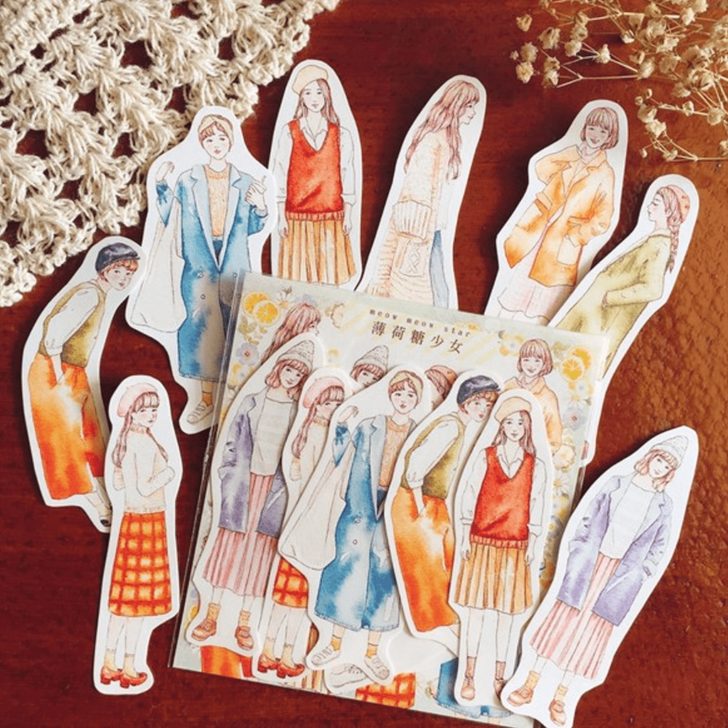 Flake Sticker Meow Meow Star - Mints Girl