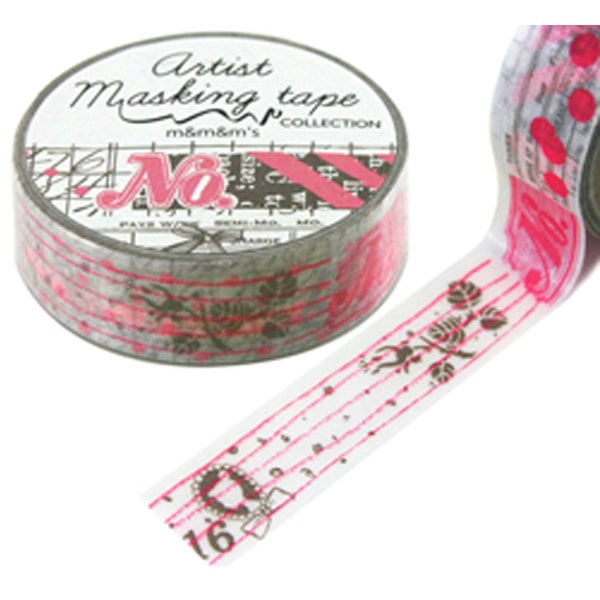 Art Print Japan Masking Tape - m & m & m's Collage Pink