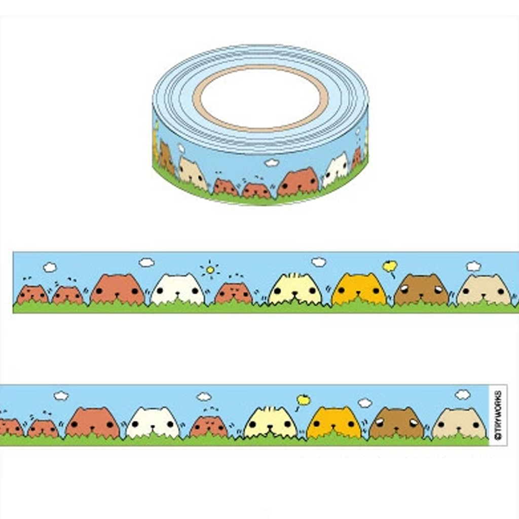 Tryworks Kapibarasan Masking Tape - Mocha Mocha
