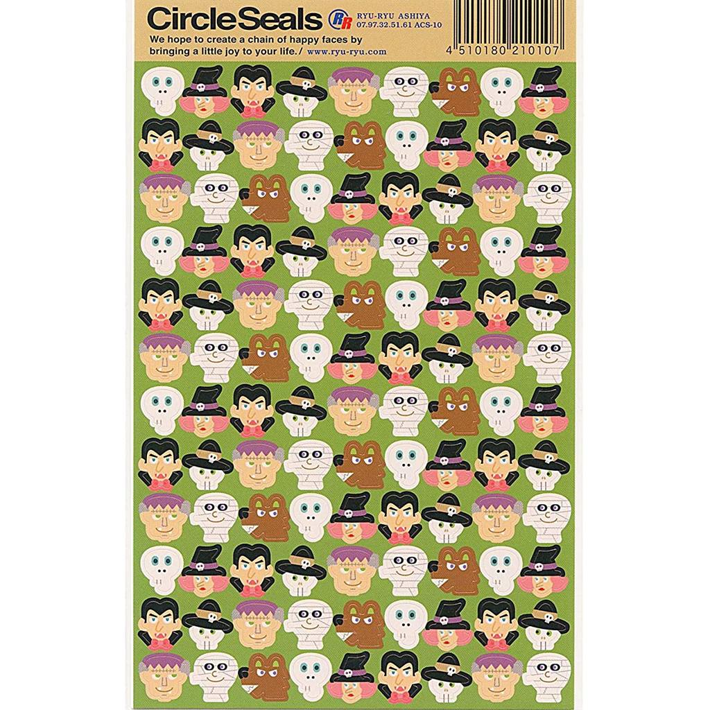 Ryu-Ryu Circle Seals Sticker Monsters
