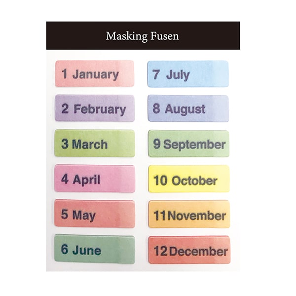 Masking Fusen Colorful Month