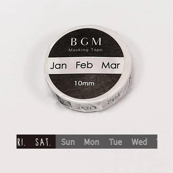 BGM Masking Tape Monthly