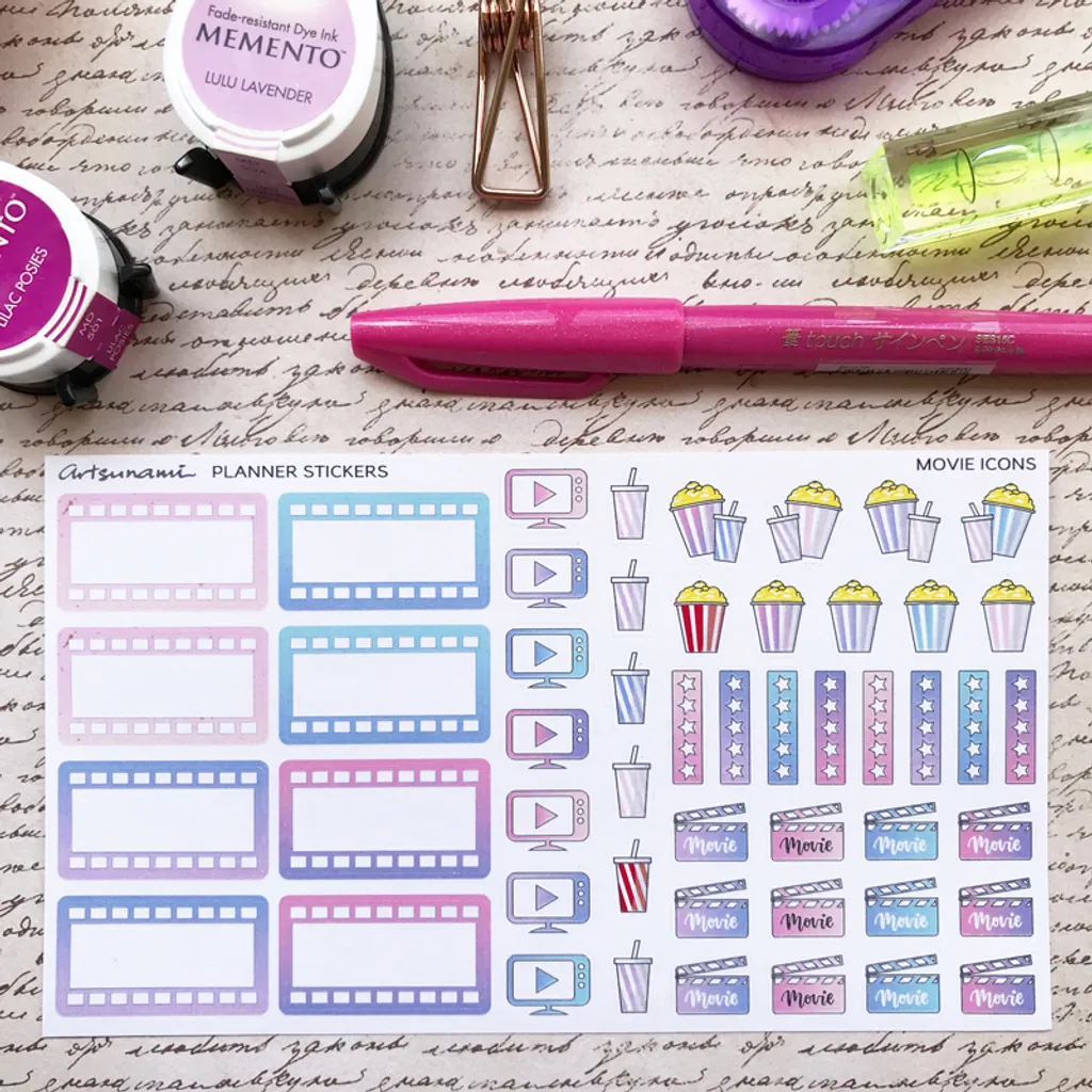 Artsunami Planner Sticker Movie Icons