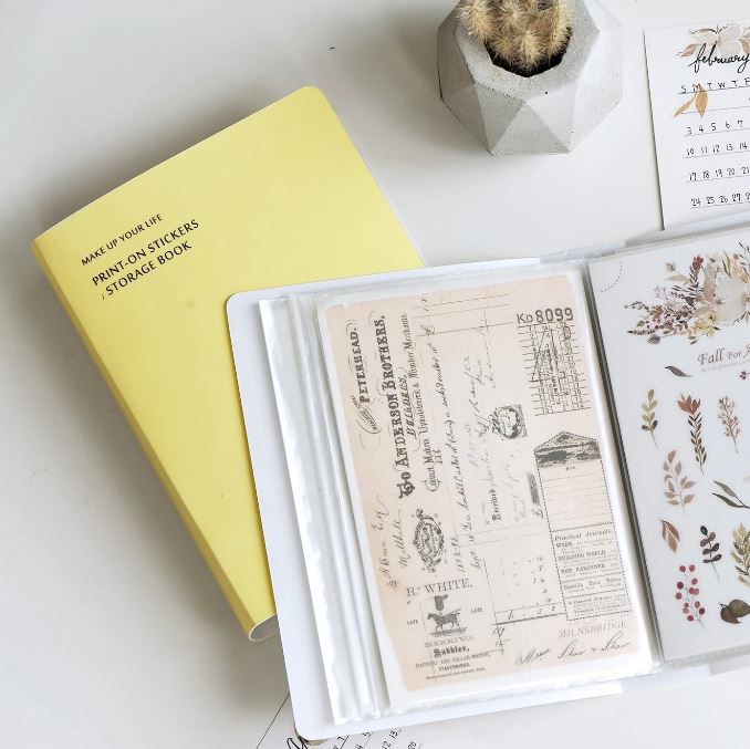 MU Print On Sticker Storage Book