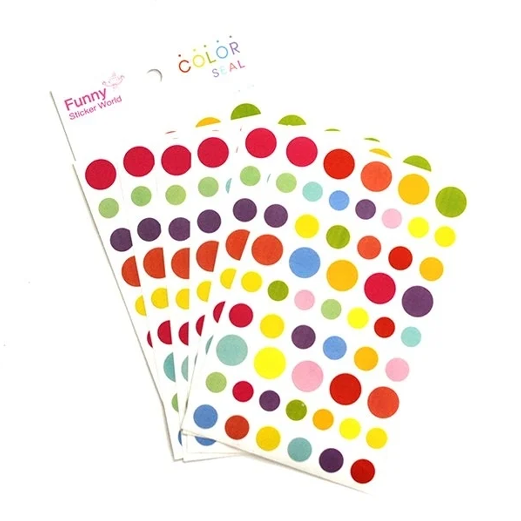 Funny Sticker World Sticker - Multicolor Round