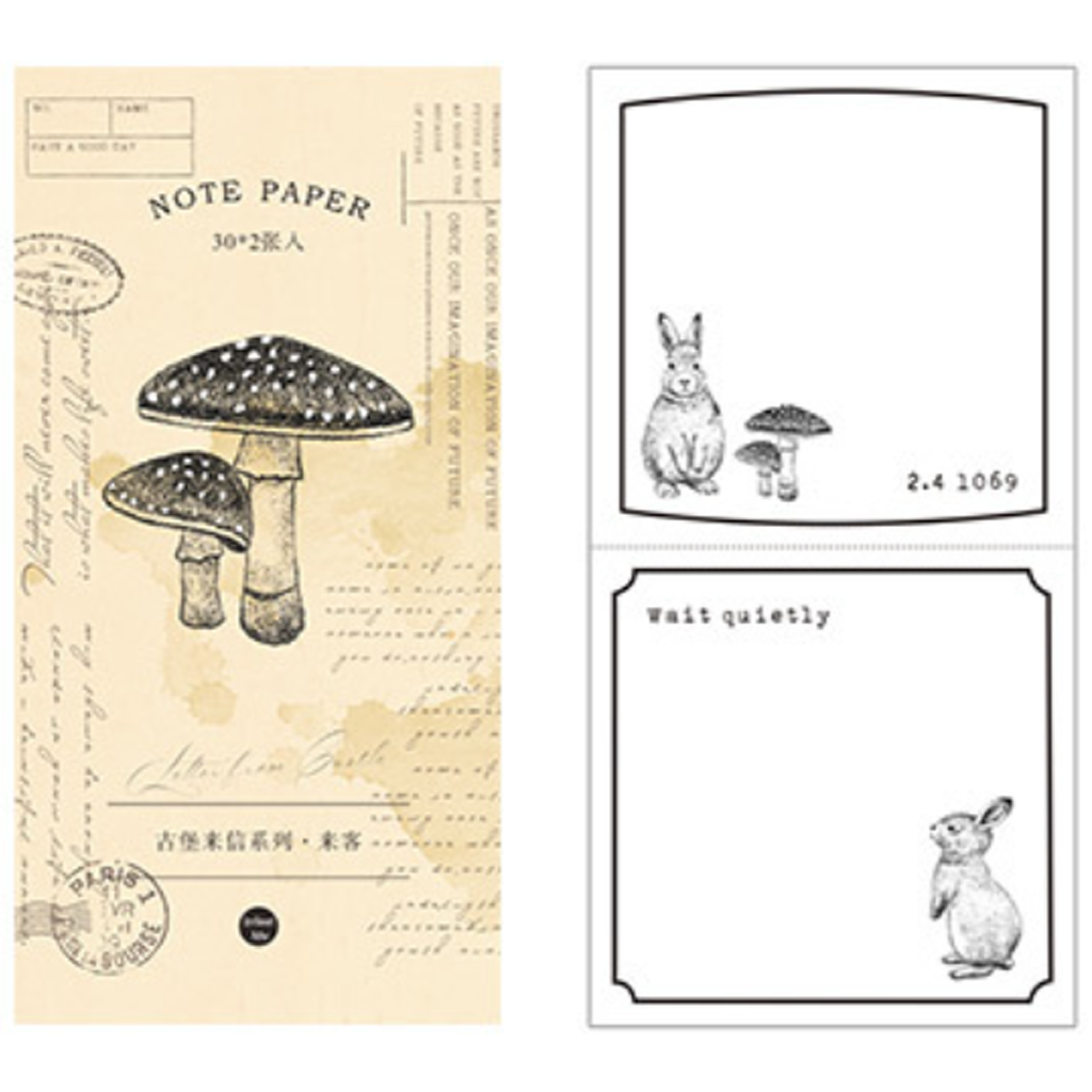 Infeel.Me Notepad Vintage Mushrooms