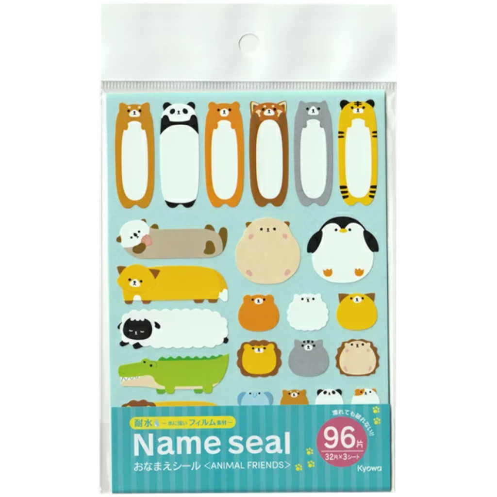 Kyowa Name Sticker Animal Friends