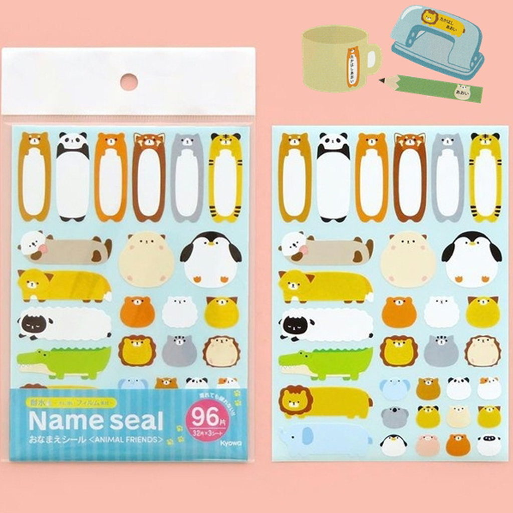 Kyowa Name Sticker Animal Friends
