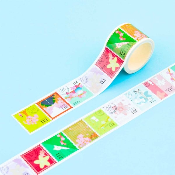 Nekoni Masking Tape - Sakura Postage Stamps