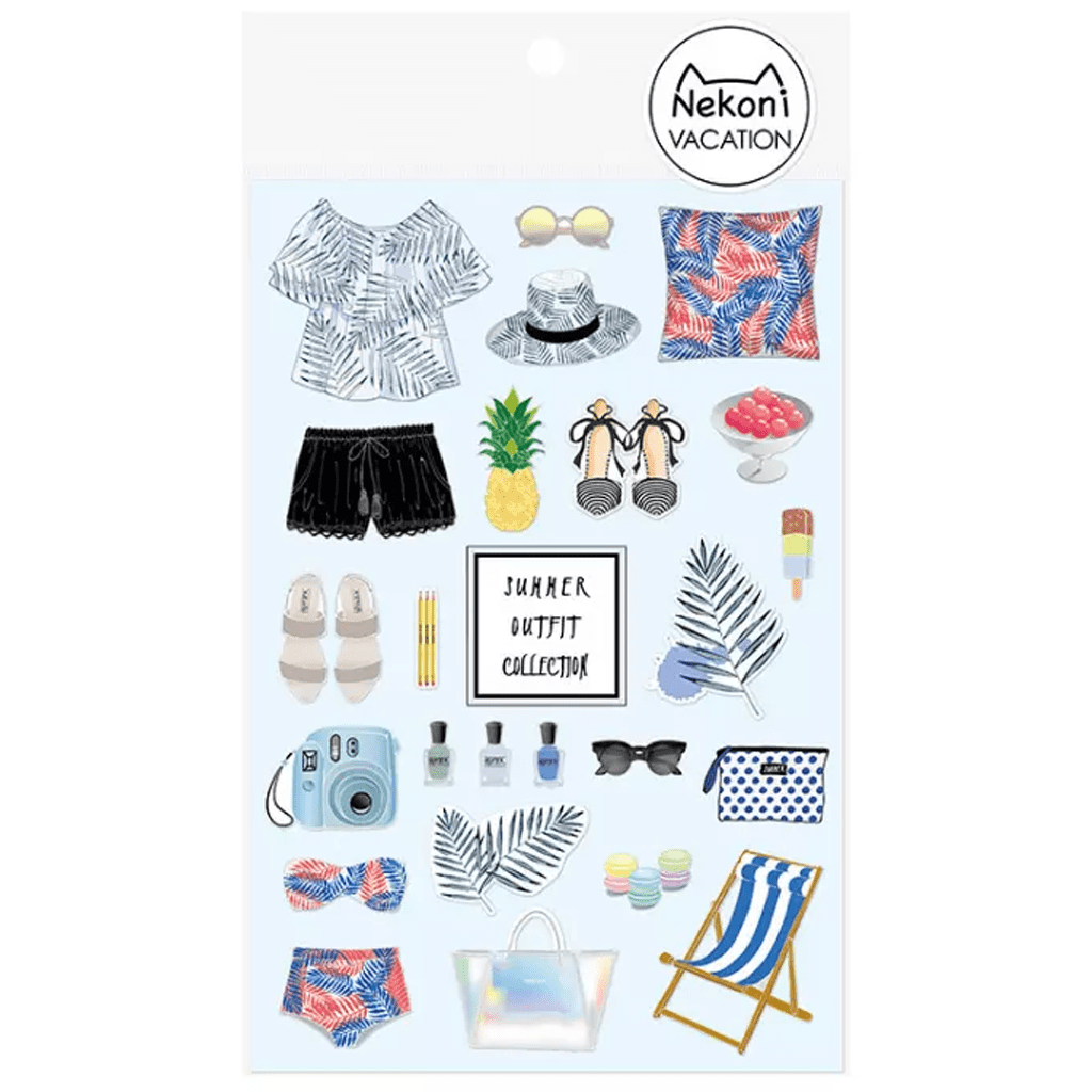 Nekoni Vacation Sticker - Summer Outfit Collection Blue