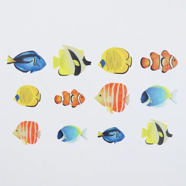 Bande Washi Roll Sticker Tropical Fish