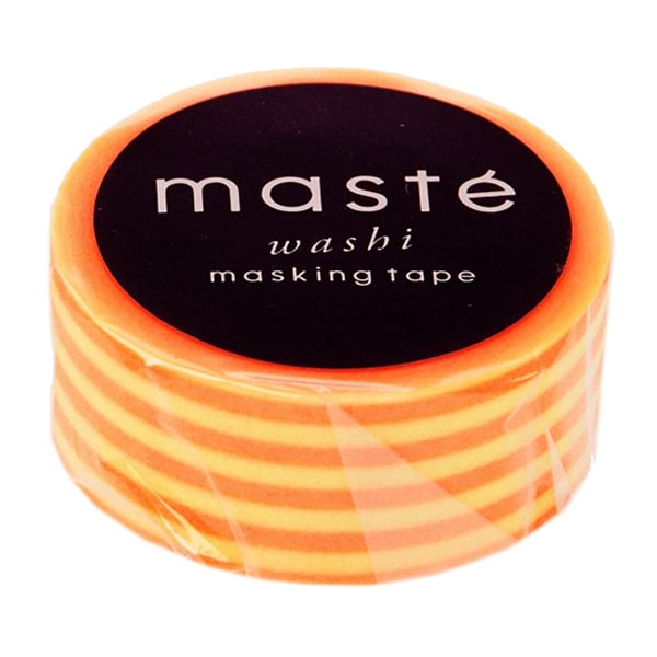 Maste Masking Tape - Neon Orange Border