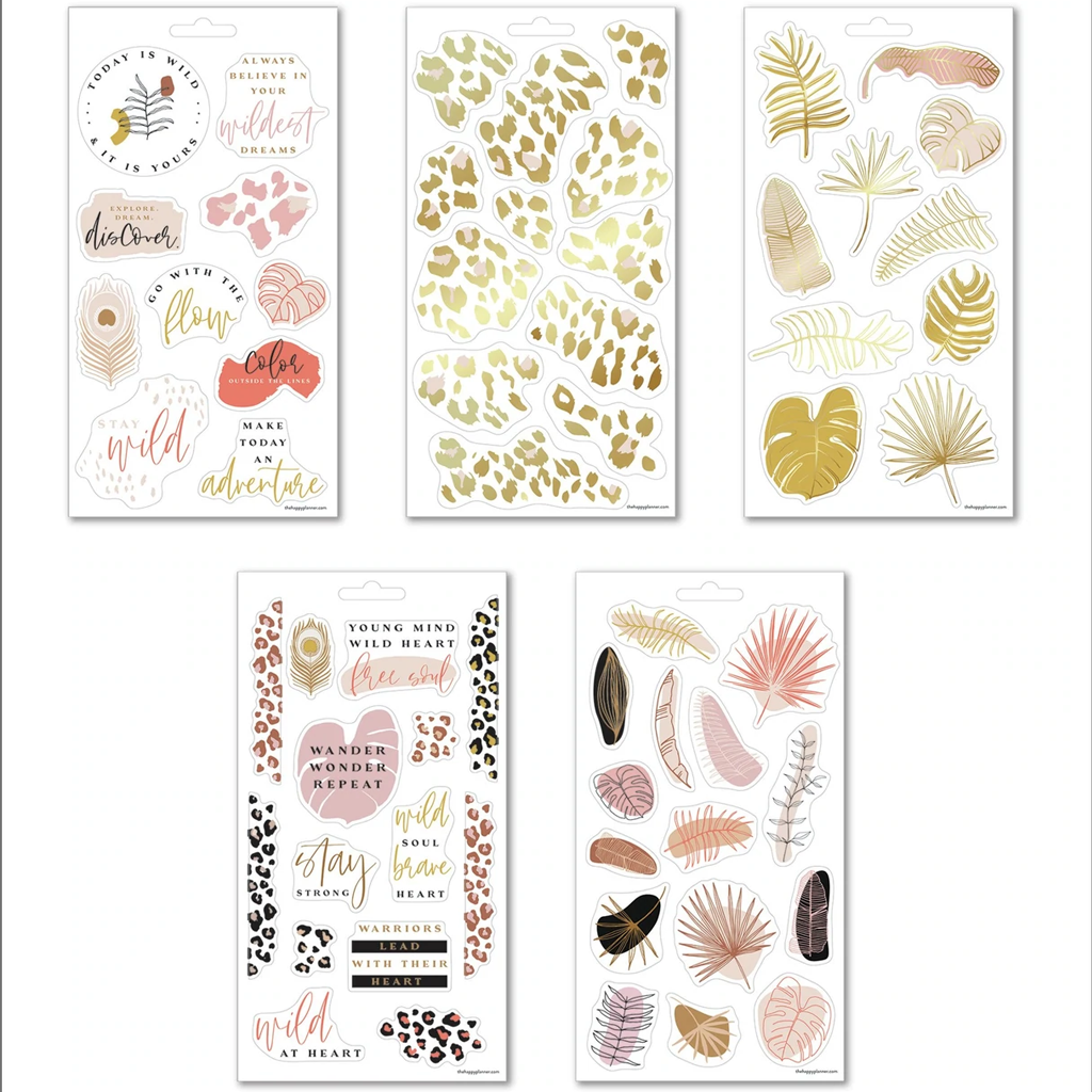 The Happy Planner Sticker Sheets - Neutral Jungle