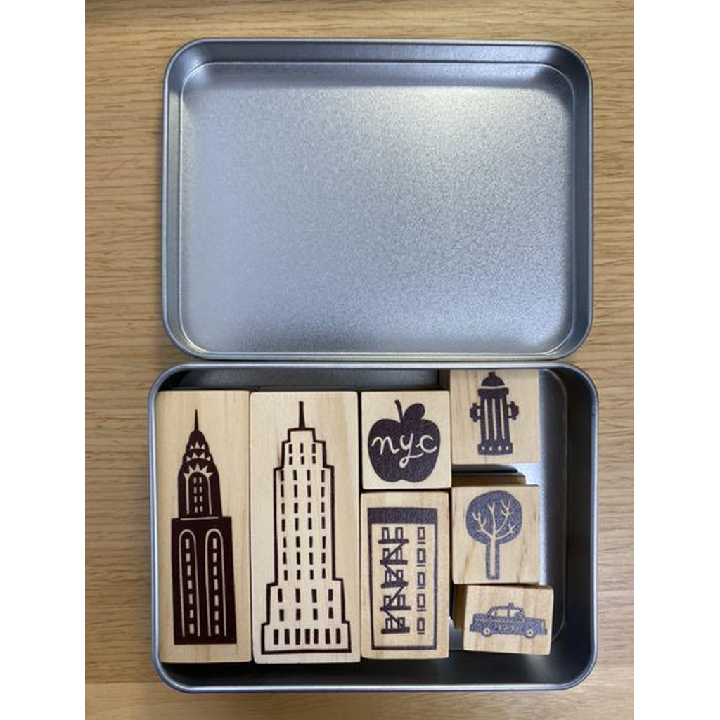 New York City Tin Box Stamp Set