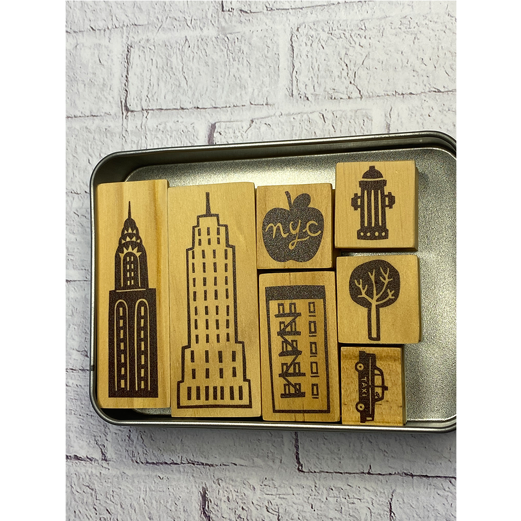 New York City Tin Box Stamp Set