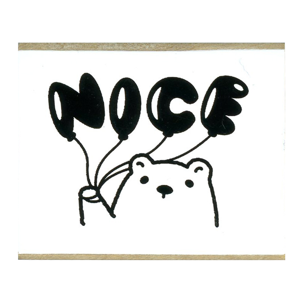 Kodomo No Kao Rubber Stamp - Nice Bear Pattern