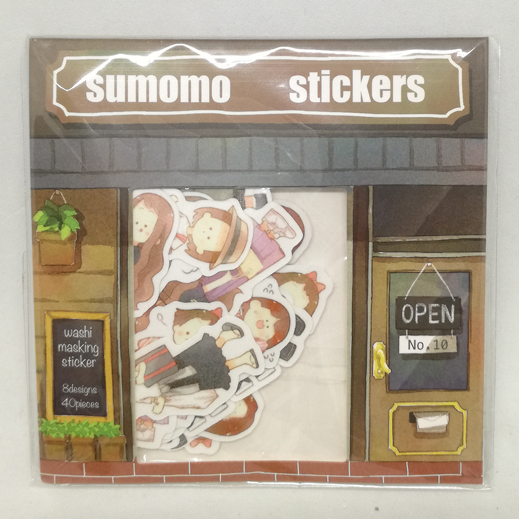 Sumomo Fashion Girl Washi Masking Sticker